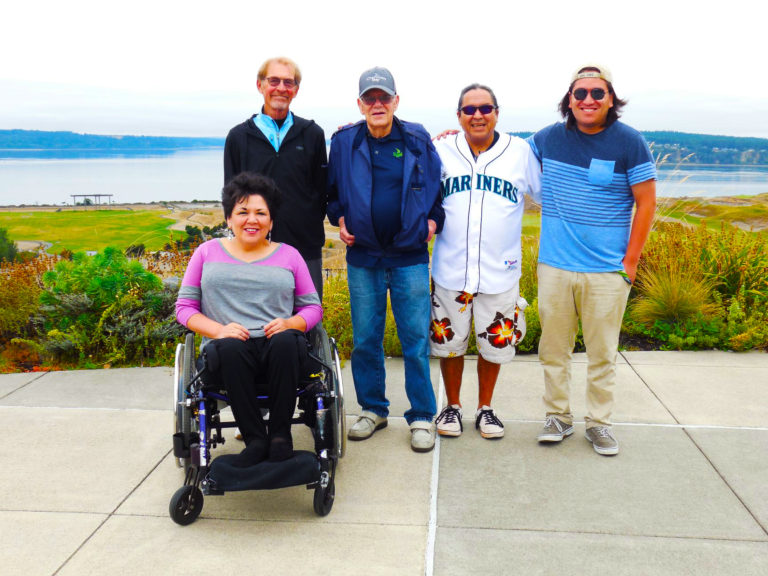 Elaine Stefanowicz with family at the beach