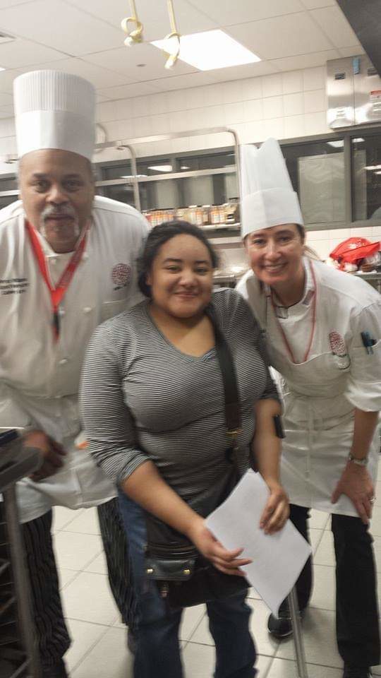 Kyla with chefs